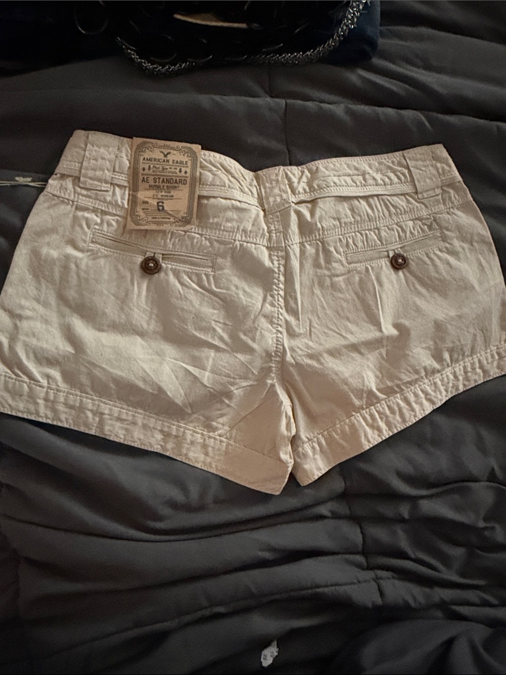 American Eagle Outfitters Cream Women's Shorts Size 6 - Picture 4 of 4